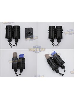 ซองแม็กกาซีนคู่โพลิเมอร์ 9 mm. Urban Assault 9mm Double Quick Pull Mag Case