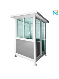 ป้อมยามสำเร็จรูป รุ่น COMPOSITE ขนาด 1.20x1.20 ม.โครงสร้างเหล็ก ผนังคอมโพสิทหนา 4 มม.(เลือกสีได้) ประตู-หน้าต่าง อลูมิเนียมสีเงิน