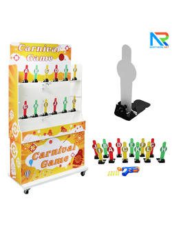 CARNIVAL GAME เกมส์ยิงเป้าเหล็ก ขนาด (W) 90 x (L)50 x (H)176 cm. พร้อมเป้าเหล็ก 12 อัน ปืนกระสุนโฟม 1 ชุด