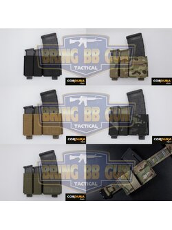 เพ้าแม็กกาซีน 2+1 (ปืนสั่น2ช่อง+ปืนยาว1ช่อง) (ซองแม็กกาซีน 2+1) (FAST 9MM &5.56 Double Mag Pouch)