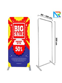 แบคดรอปผ้า Fabric Backdrop รุ่นตรง ขนาด (H)200 x (W)60-100 cm. โครงอะลูมิเนียม ถอดประกอบได้ แถมฟรี! กระเป๋าใส่อุปกรณ์ 1 ใบ