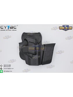 ซองปืนพกนอกปลดนิ้วชี้ + ซองแม็กกาซีน ยี่ห้อ Cytac รุ่น Glock19/Glock19X