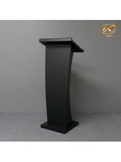 โพเดียมไม้ สีดำ ขนาด (W) 50 x (L) 40 x (H) 120ซม.TOP เอียง พร้อมชั้นวางของ