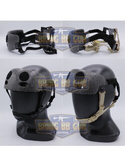 ชุดสายรัดคางปรับท้ายทอยได้ (Cingulate System For Head Locking) ชุดสายรัดคาง แบบปรับขนาดได้ (Helmet Adjustable Strap)