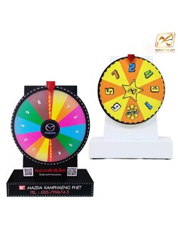 เกมส์วงล้อตั้งโต๊ะ รุ่นเหล็ก ขนาดวงล้อ 40 ซม. (H) 60 cm. มี 2 สี ขาวและดำ