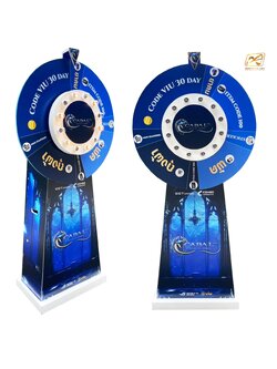 เช่าเกมส์วงล้อ รุ่นไฟกระพริบ ขนาดวงล้อ 80 ซม. สูง 168 ซม.( ราคาเช่าพร้อมสติ๊กเกอร์)