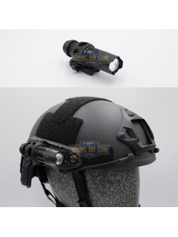 ไฟฉายติดรางข้างหมวก Fast/Mich + ขาจับไฟฉายติดรางข้างหมวก Fast/Mich