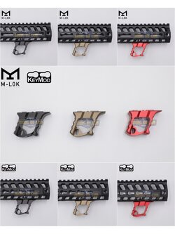 กริ๊ปมือหน้า Halo AR15 (Halo AR15 Handstop) (Front Grip Angled Forward) (ใช้ได้กับชุดหน้าระบบราง M-Lok และ Keymod)