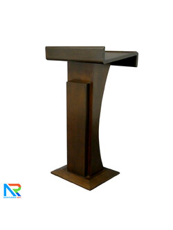 โพเดียมไม้ สีโอ๊ค ทรงโมเดิร์น TOPตรง ขนาด (W)55.5 x (L)42 cm. สูง 111 cm.