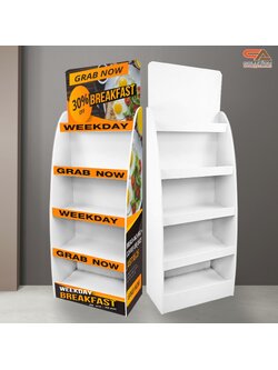 ชั้นวางสินค้าพลาสวูด 5 ชั้น ขนาด (W)50 x (D)30 x (H)150 ซม. วัสดุพลาสวูดหนา 8 มม.