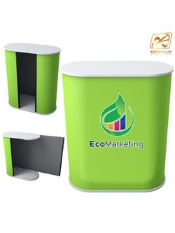 เคาน์เตอร์ออกบูธ ตรงมน TOP สีขาว ขนาด(W)80 x (D)40 x (H)93 cm. ถอดประกอบได้ เคลื่อนย้ายสะดวก