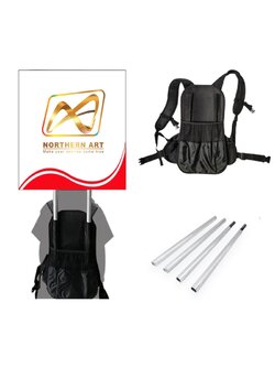 เป้เดินทรูป 2 เสา Backpack Walking Banner เสาพร้อมเป้ สะพายสะดวก