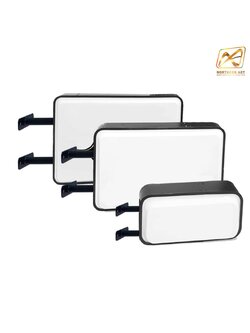 ตู้ไฟ LED สี่เหลี่ยม 2 หน้า ขอบสีดำ อะคริลิคปั๊มนูน มีขายื่น ติดตั้งง่าย ( ราคาเฉพาะโครงตู้ ไม่รวมงานพิมพ์ )