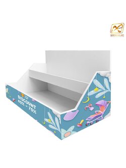 ชั้นวางสินค้าตั้งโต๊ะ TB13 พร้อมชั้นวาง 1 ชั้น ขนาด(W)30 x (D)20 x (H)20 ซม. วัสดุพลาสวูดหนา 5 มม พร้อมงานพิมพ์