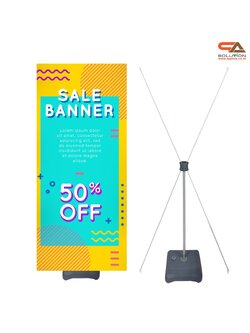 X STAND เอ๊กซ์สแตน รุ่นฐานน้ำ ขนาด 80X180 ซม. ถอดประกอบได้ มั่นคง ไม่ล้ม