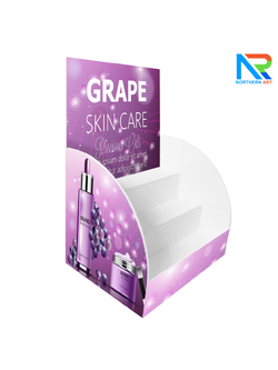 ชั้นวางสินค้าตั้งโต๊ะ TB02 แบบขั้นบันได 3 ชั้น ขนาด (W)30 x (D)25 x (H)35 cm. วัสดุพลาสวูดหนา 5 มม.