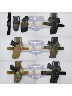 ซองปืนพกนอกปลดนิ้วโป้ง สำหรับGlock และ ไฟฉาย (Glock 17 + X300) ◼ มือขวา ◼