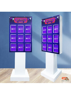 เกมส์เปิดป้าย 9 ช่อง Matching game ขนาด (W)60 x (L)95 x (H)110 cm. เปิดป้ายจับคู่