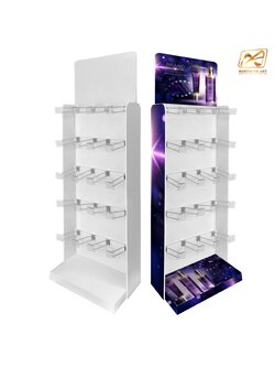 ชั้นวางสินค้าพลาสวูด รุ่น H05 ขนาด (W)50 x (D)35 x (H)155 ซม. พลาสวูดหนา 8 มม.พร้อมงานพิมพ์สติ๊กเกอร์ ( ราคาไม่รวมขอแขวนและป้ายราคา )