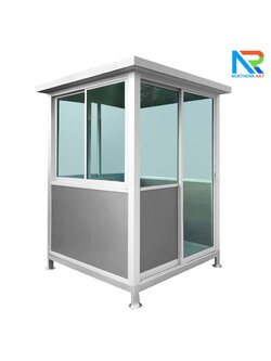 ป้อมยามสำเร็จรูป รุ่น COMPOSITE ขนาด 1.50x1.50 ม.โครงสร้างเหล็ก ผนังคอมโพสิทหนา 4 มม.(เลือกสีได้) ประตู-หน้าต่าง อลูมิเนียมสีเงิน