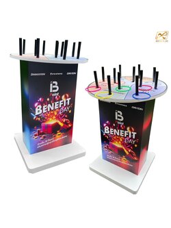 เกมส์โยนห่วง ฐานเหลี่ยม ขนาดแป้นกลม 80 ซม. สูง 110 ซม. พร้อมห่วงขนาด 5 อัน ไม่มีล้อ