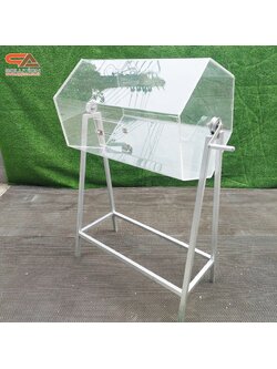 เช่ากล่องอะคริลิคจับรางวัล แบบตั้งพื้น หมุนได้360 องศา กว้าง 58 x ยาว 80 x สูง 130 ซม.