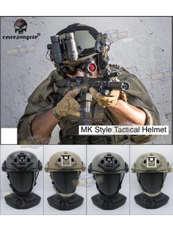 หมวก Fast ทรง MK ยี่ห้อ Emerson (หมวกฟาส) (MK Style Tactical Helmet) (MK Helmet)