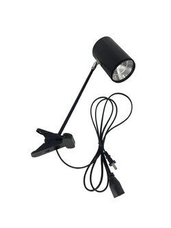 โคมไฟ ทรงกระบอก สีดำ รุ่นหนีบ แสงแดด 30 w ใช้กับโครงแบคดรอบไวนิล