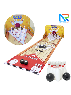 เกมส์โยนโบว์ลิ่งพร้อมไวนิล ขนาดไวนิล (W)120 x (L)400 cm. พร้อมพินโบว์ลิ่ง 10 อันและ ลูกบอล 2 ลูก