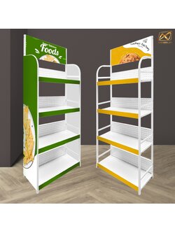 ชั้นวางสินค้าเหล็ก 4 ชั้น สีขาว ขนาด (W)80 x (D)30 x (H)170 ซม. ถอดประกอบได้