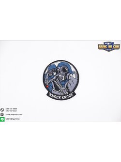 Patches (ด้านหลังมีตีนตุ๊กแก) ลาย “KNOCK KNOCK”