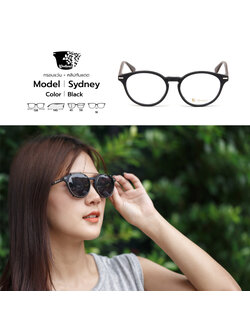 กรอบแว่นสายตาพร้อมคลิปกันแดด Weekend Sydney Black