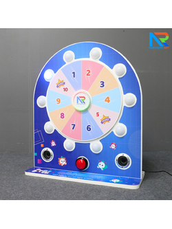 เช่าเกมส์วงล้อไฟฟ้าตั้งโต๊ะ ขนาด (W)58 x (D)25 x (H)65 ซม. พร้อมไฟกลมRGB 10 ดวง พร้อมลำโพง