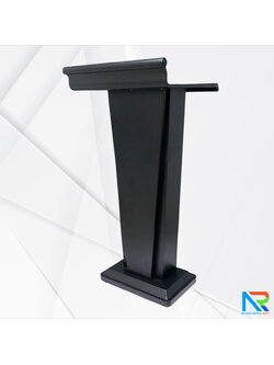 โพเดียมไม้ สีดำ ทรงโมเดิร์น TOPตรง ขนาด (W)56 x (L)43 cm. สูง 112 cm.