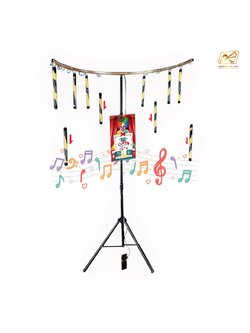 เช่าเกมส์คว้าแท่ง 3 ขา ขนาด (W) 120 X (H) 250 cm. ฝึกความเร็วของมือและสายตา พร้อมหญ้าเทียม