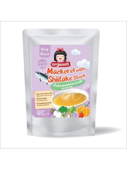 น้ำสต๊อกปลาแมคเคอเรลและเห็ด Mackerel with Shiitake Stock