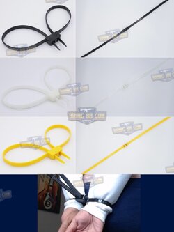 กุญแจมือสาย Cable Ties (เคเบิ้ลไทร์รัดข้อมือ) (Cable Ties Handcuffs) (Plastic Handcuffs) (Zip Ties Handcuffs) รุ่น B02