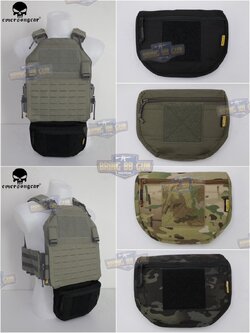 กระเป๋าจิงโจ้ติดเสื้อเวส ยี่ห้อ Emerson (EmersonGear armor carrier drop pouch/AVS JPC CPC) (Armor Carrier Drop Pouch) (Lower Accessories Pouch) (Drop Pouch)