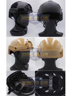 หมวก Fast (หมวกฟาส) (Fast Helmet MH type) รุ่น Strandard Version No holes