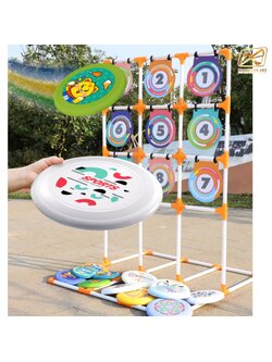 เกมส์จานร่อน ขนาด (W)110 x (D)114 x (H)166 cm. โครงพลาสติก ถอดประกอบได้ พร้อมกระเป๋าใส่อุปกรณ์ 1 ใบ