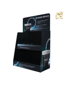 CLEARANCE SALE! ชั้นวางสินค้าตั้งโต๊ะ พร้อมชั้นโชว์สินค้า2ชั้น ขนาด24.5x11.5x39 ซม. วัสดุพลาสวูดหนา 5 มม พร้อมงานพิมพ์สติ๊กเกอร์