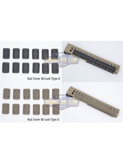Rail Cover M-Lok Type 2 (ใน1ชุดมี12ชิ้น)(ใช้ได้กับชุดหน้าระบบราง M-Lok เท่านั้น)