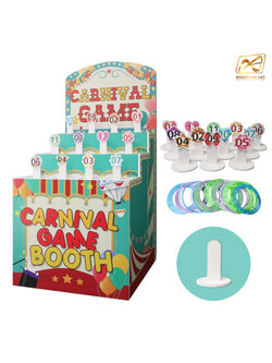 ตู้เกมส์ CARNIVAL เกมส์โยนห่วงคล้องแท่ง ขนาด (W) 80 x (L)64 x (H)160 cm. ชุดแท่งตั้งพร้อมห่วง 36 อัน (คละสี คละขนาด)