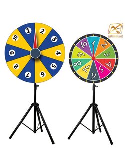 เกมส์วงล้อตั้งพื้น รุ่น 3 ขา ขนาดวงล้อ 60-100 ซม.ปรับระดับได้ 100-157 ซม. จัดเก็บง่าย เคลื่อนย้ายสะดวก