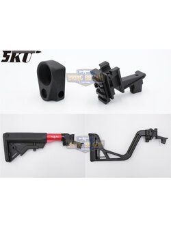 ตัวแปลงพานท้ายปืน AK ยี่ห้อ JMac ให้เป็นราง Picatinny (ราง 20 mm.) หรือ ใส่แกนพานท้ายM4 (Adapter พานท้าย AK) ยี่ห้อ 5KU (5KU Buffer Tube & 1913 Adapter for TM AKM GBB) (Buffer Tube & 1913 Adapter for AK)