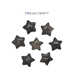 Golden Obsidian Star Beads ลูกปัดโกลเด้นออบซิเดียนดาว 14mm