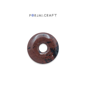 Mahogany Obsidian Donut Pendant จี้มะฮอกกานีออบซิเดียนโดนัท 40mm