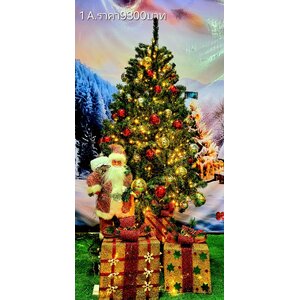 ต้นคริสต์มาสปลอมตกแต่งแบบsetพร้อมคำอธิบาย