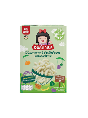 มินิแครกเกอร์ข้าวสังข์หยด ผสมผักผลไม้รวม