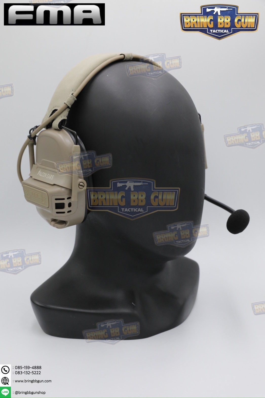 หูฟังสื่อสารตัดเสียงได้ FCS Falcon ยี่ห้อ FMA (FCS Falcon Ears Tactical Communication Headset)